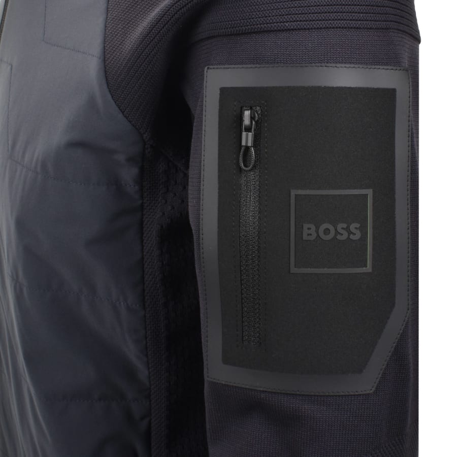 Image number 4 for BOSS K Desert Full Zip Hoodie Navy