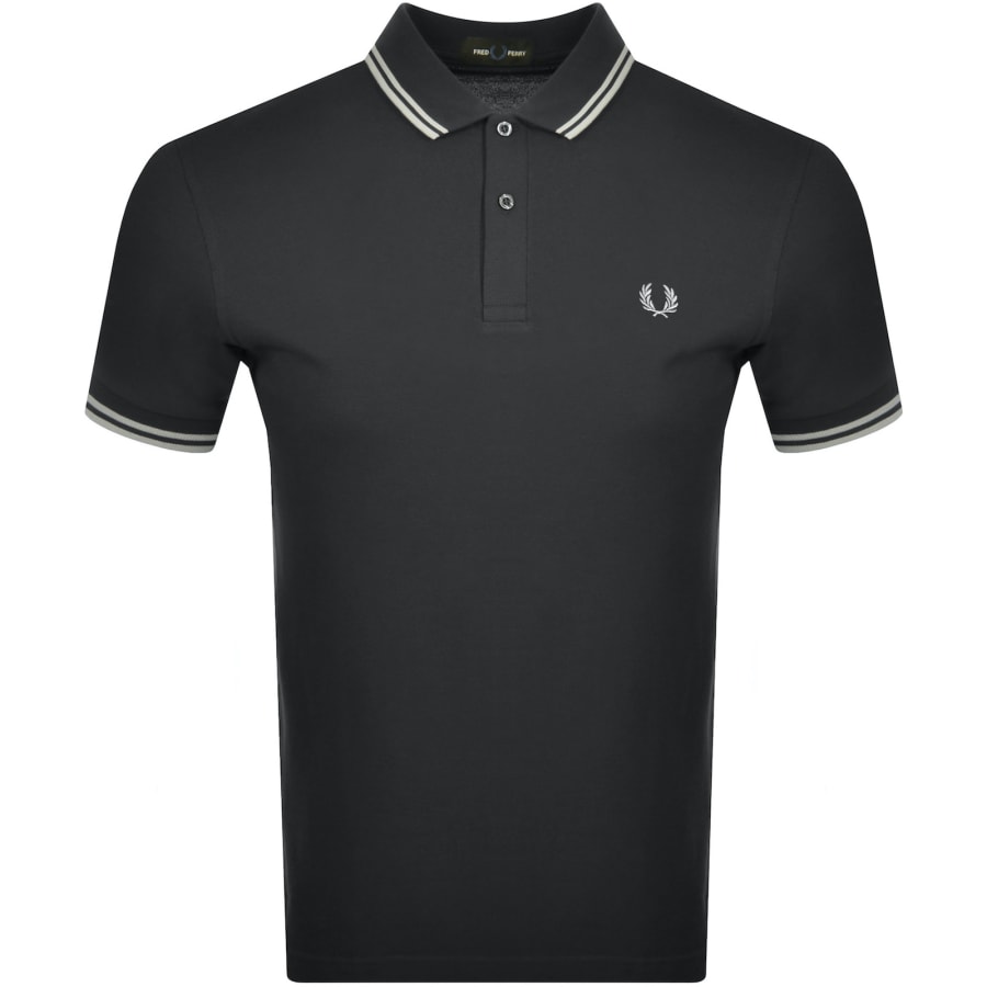 Fred Perry Twin Tipped Polo Anchor Grey