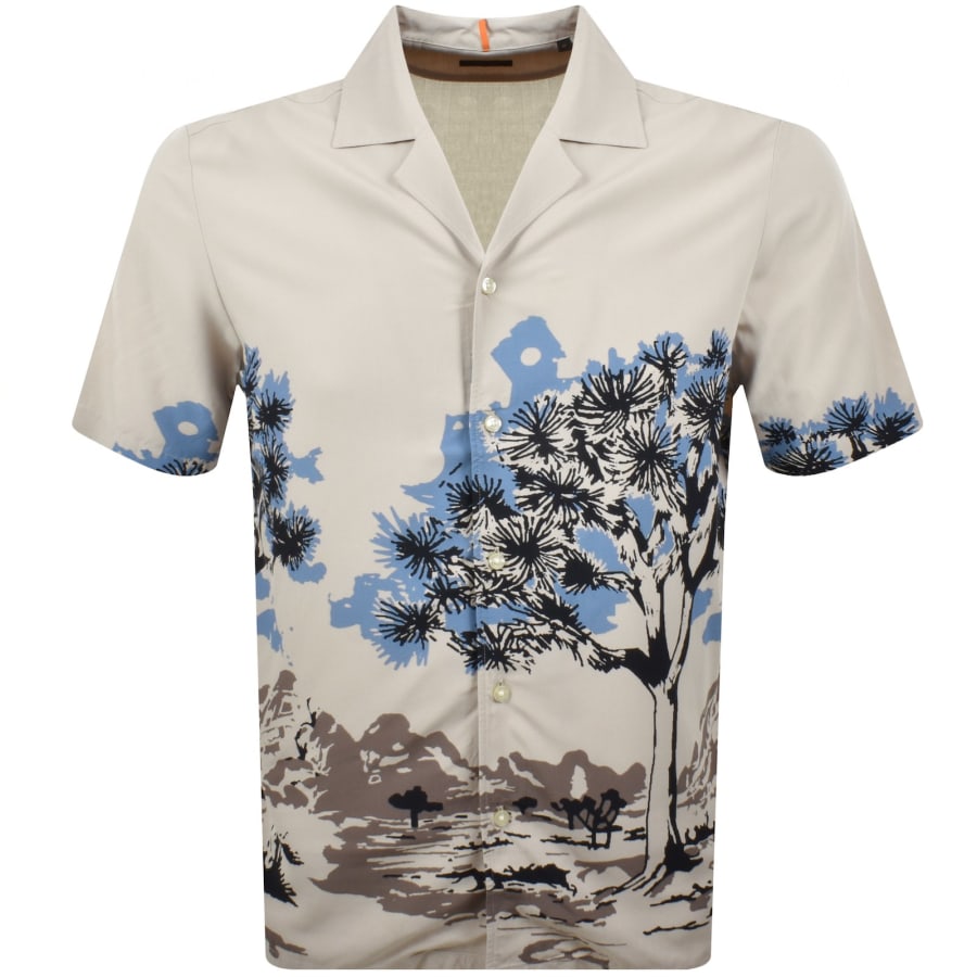 Image number 1 for BOSS Rayer M Short Sleeved Shirt Beige