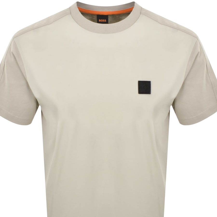 Image number 2 for BOSS Nylon Front T Shirt Beige