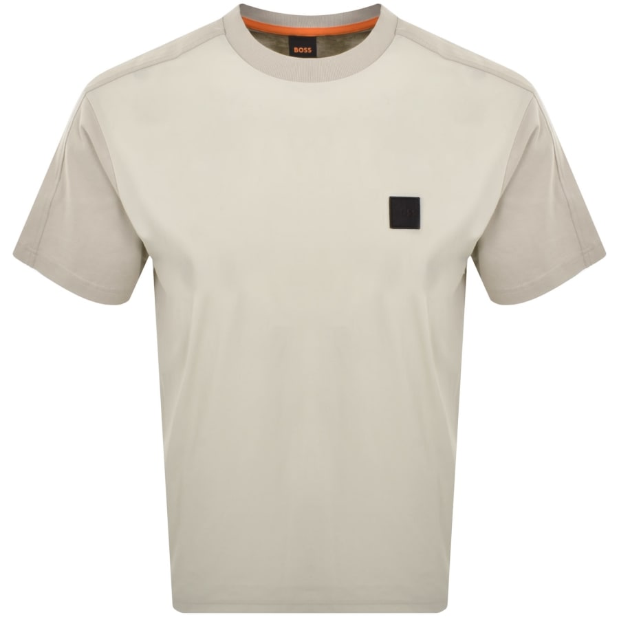 Image number 1 for BOSS Nylon Front T Shirt Beige