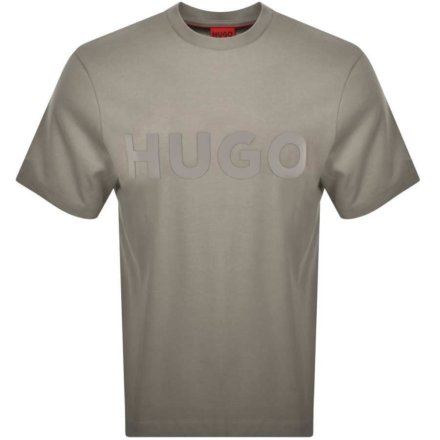 Image number 1 for HUGO Dinkee Loose Fit T Shirt Brown