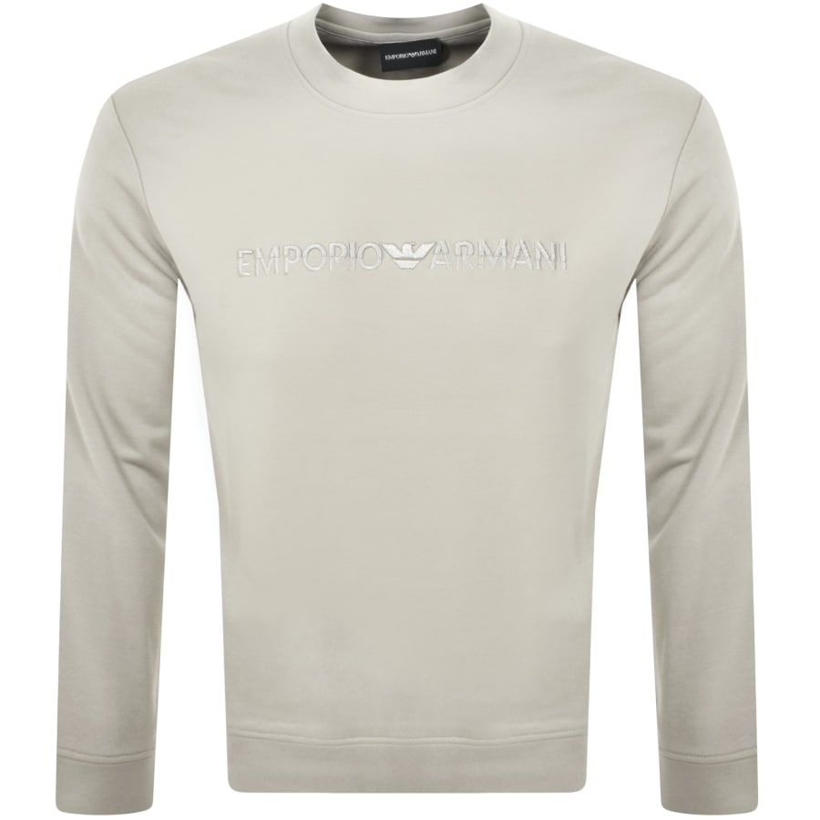 Image number 1 for Emporio Armani Loungewear Logo Sweatshirt Beige