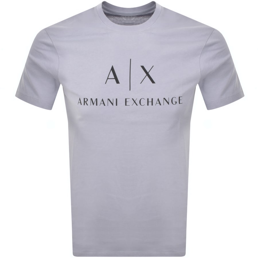 Image number 1 for Armani Exchange Slim Fit Logo T Shirt Purple