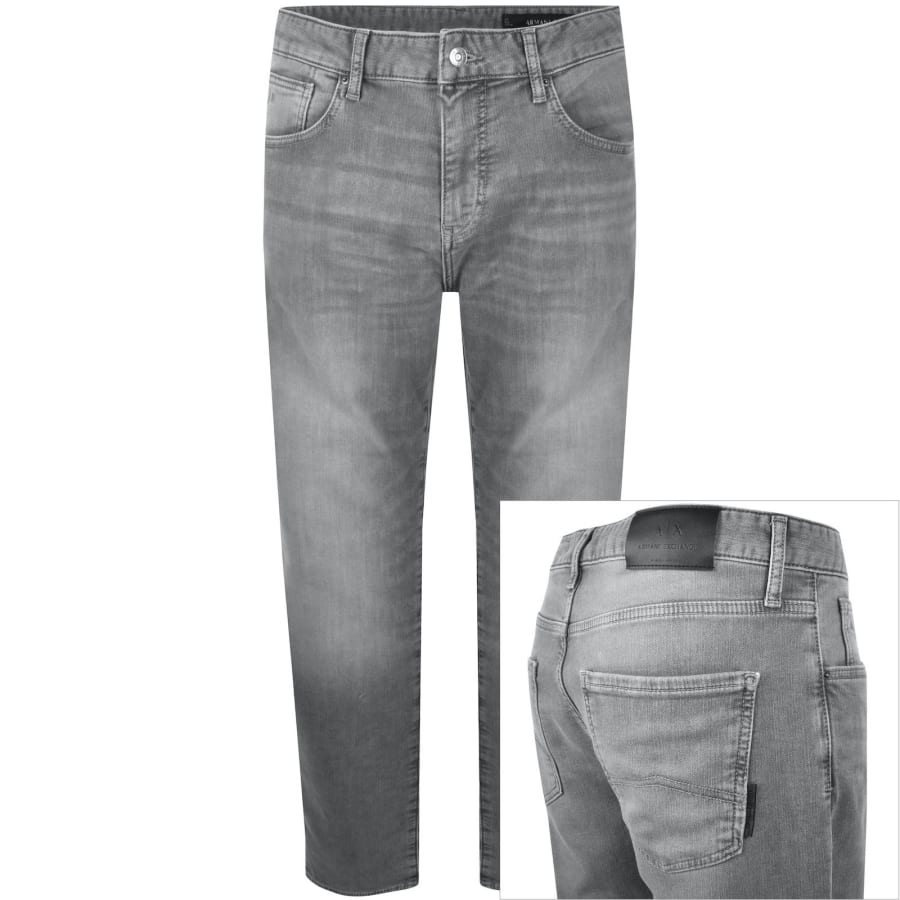Image number 1 for Armani Exchange J13 Slim Fit Jeans Grey