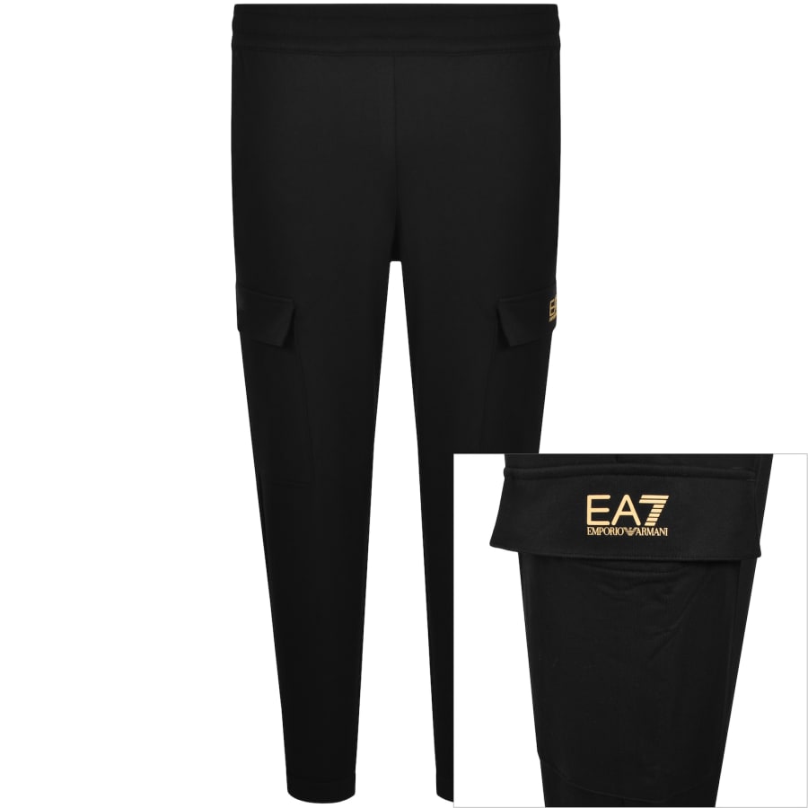 Image number 1 for EA7 Emporio Armani Cargo Jogging Bottoms Black