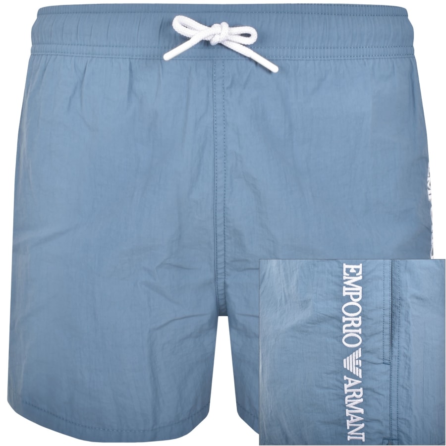 Image number 1 for Emporio Armani Logo Swim Shorts Blue