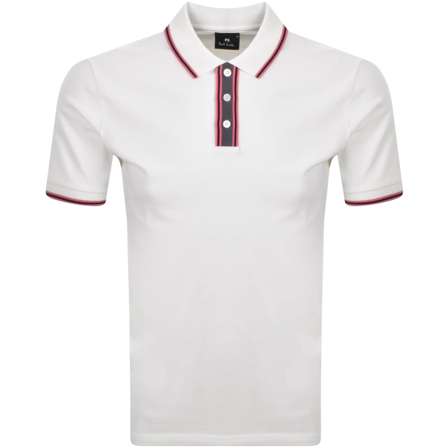 Image number 1 for Paul Smith Logo Polo T Shirt White