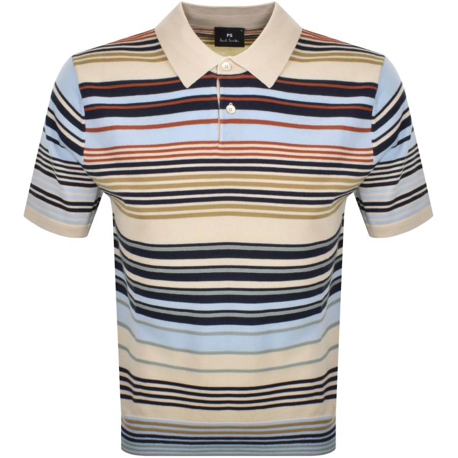 Image number 1 for Paul Smith Logo Knitted Polo White
