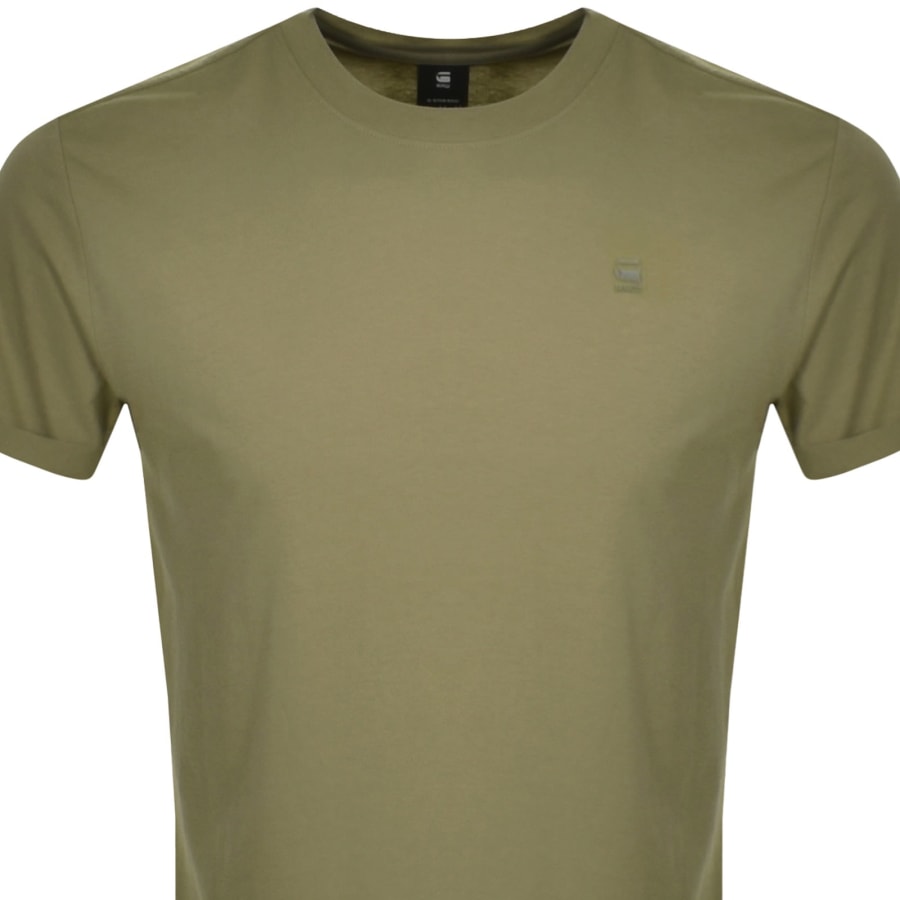 Image number 2 for G Star Lash Logo T Shirt Green