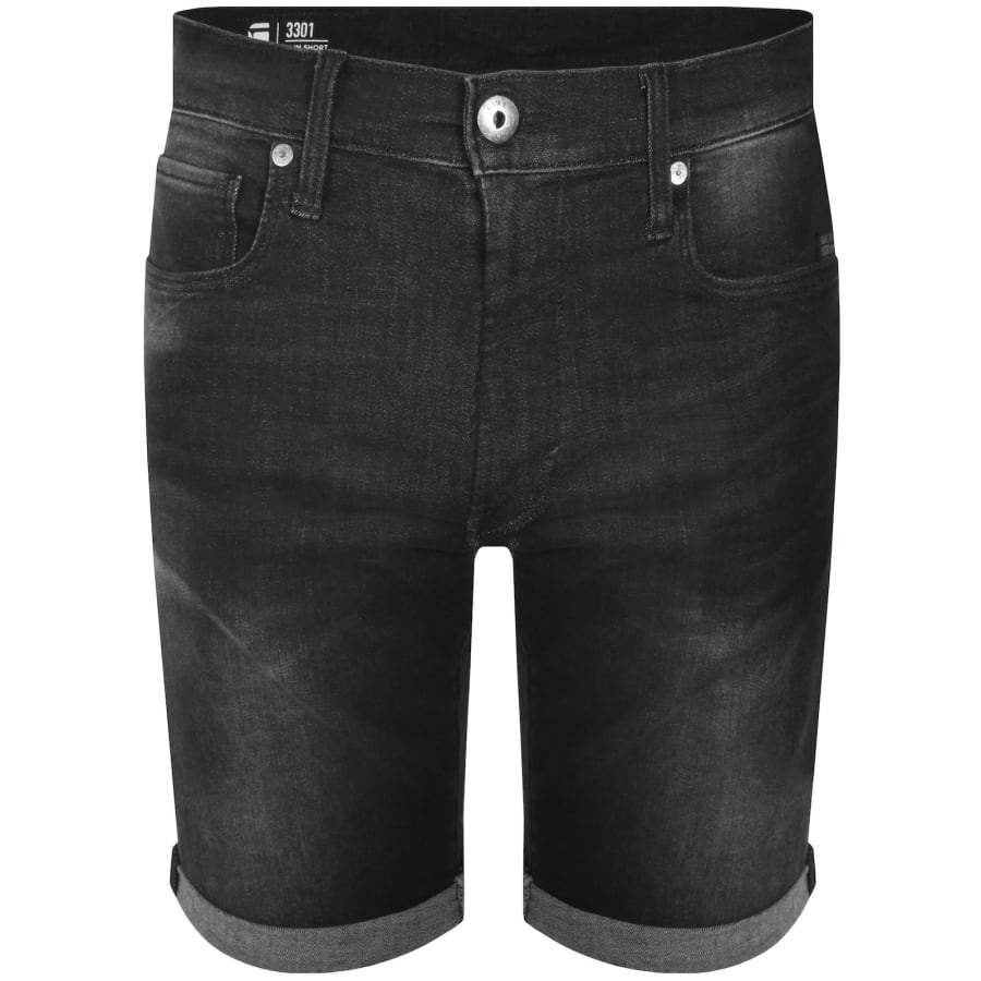 Image number 2 for G Star 3301 Denim Shorts Grey