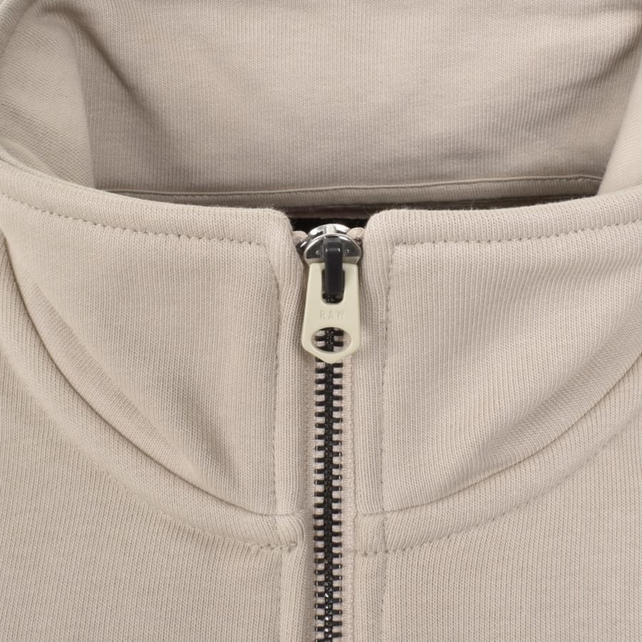 Image number 4 for G Star Nifous Half Zip Fleece Beige
