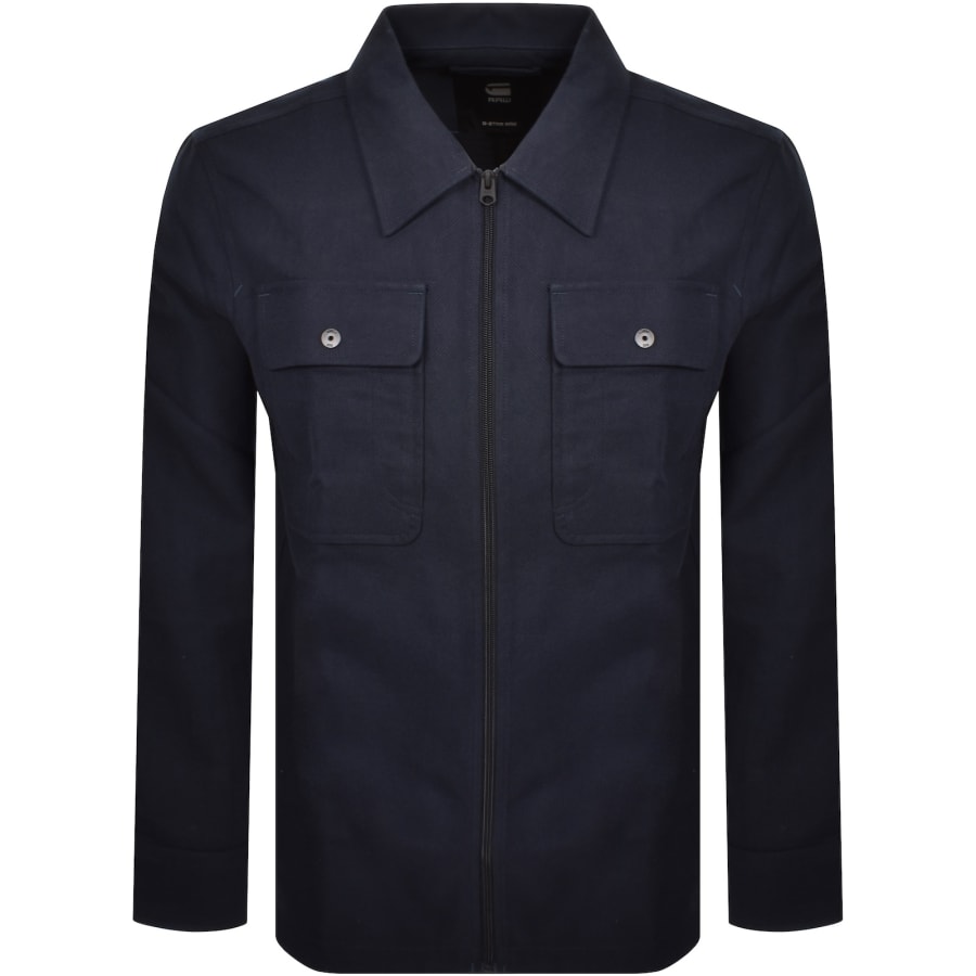Image number 1 for G-Star Zip Overshirt Blue