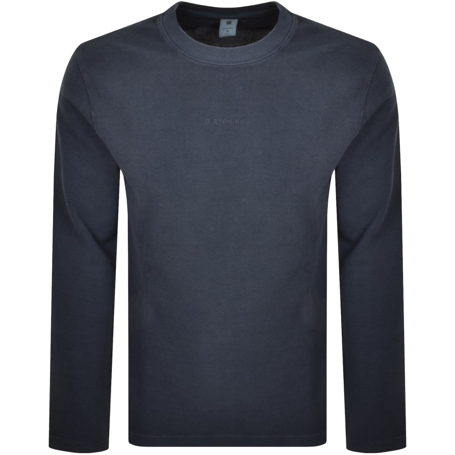Image number 1 for G Star Overdyed Sweatshirt Blue