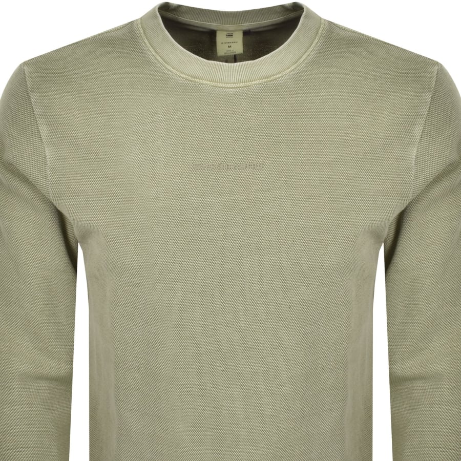 Image number 2 for G Star Overdyed Sweatshirt Green
