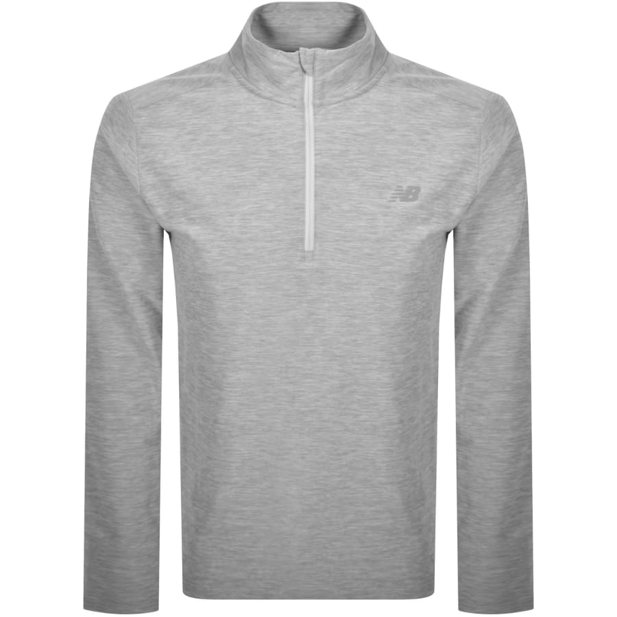 Image number 1 for New Balance Quarter Zip Track Top Grey