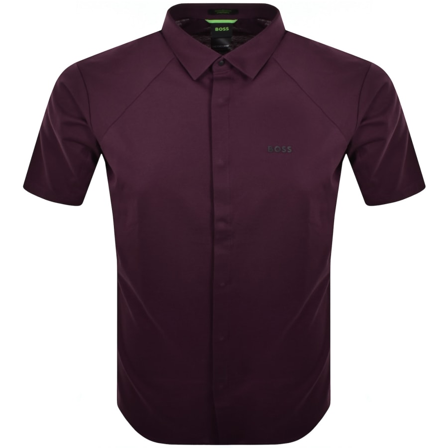 Image number 1 for BOSS B Excurse S Short Sleeve Shirt Burgundy