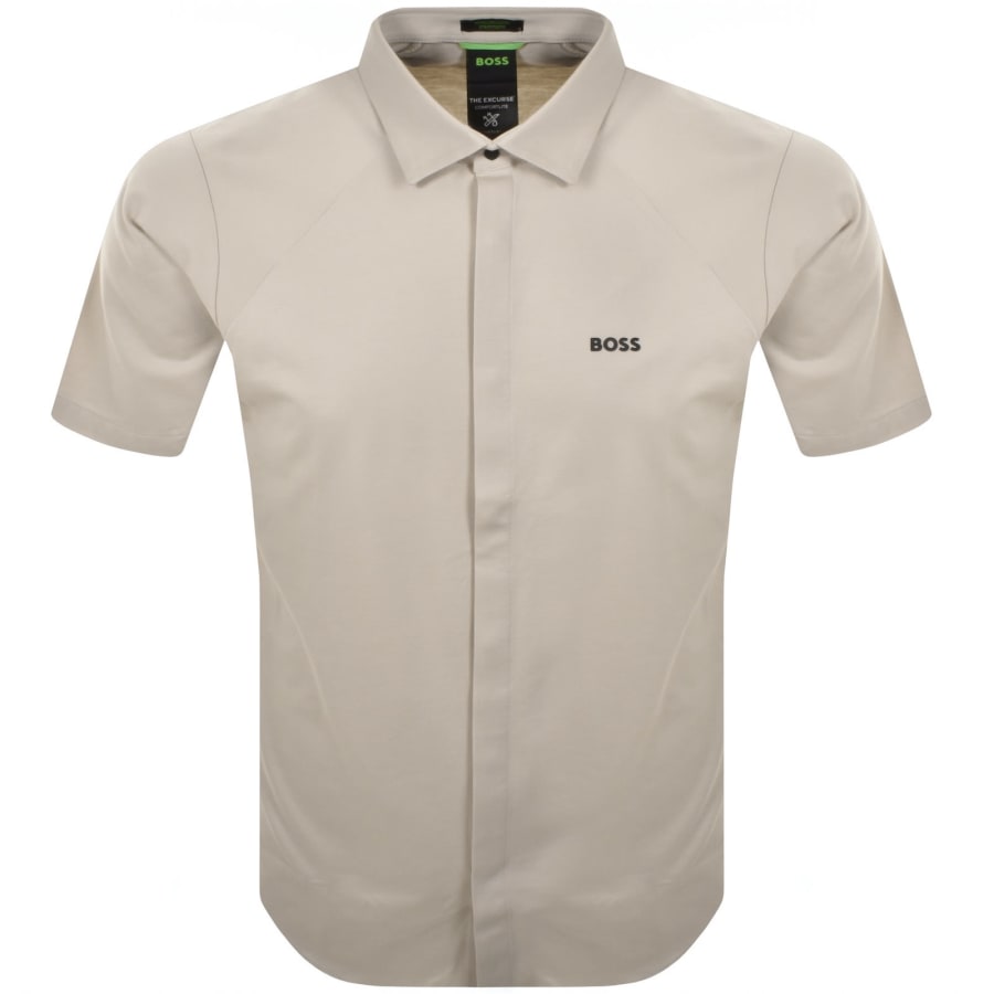 Image number 1 for BOSS B Excurse S Short Sleeve Shirt Beige