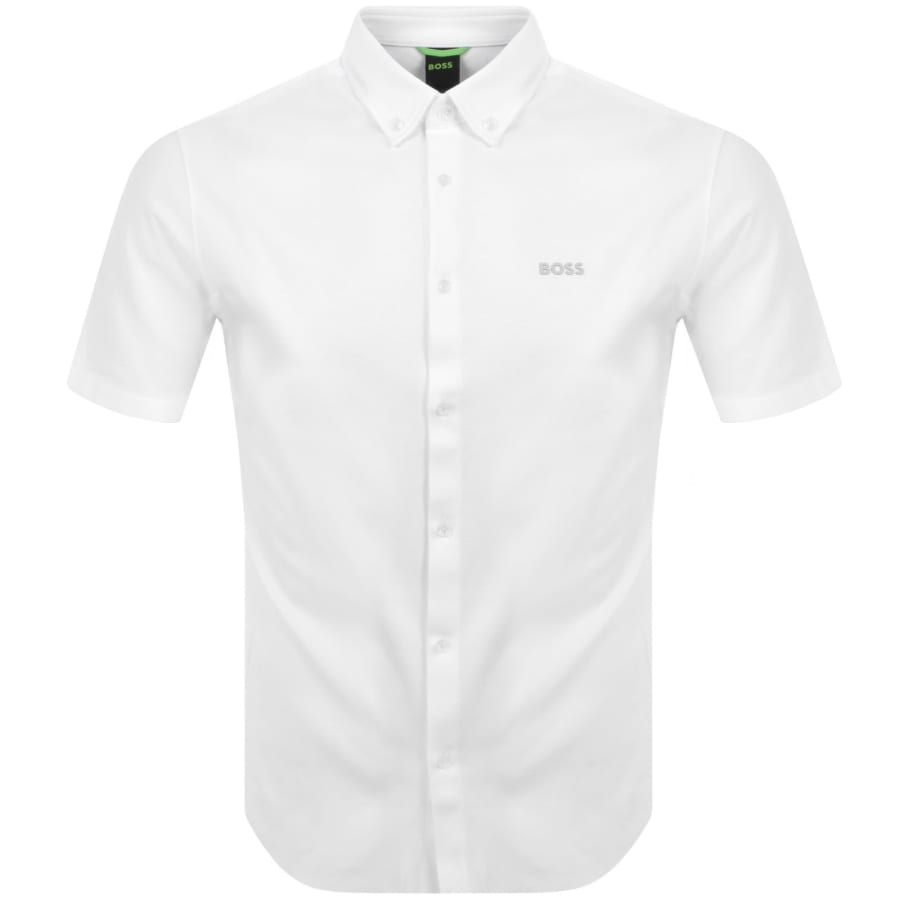 Image number 1 for BOSS B Motion Short Sleeve Shirt White