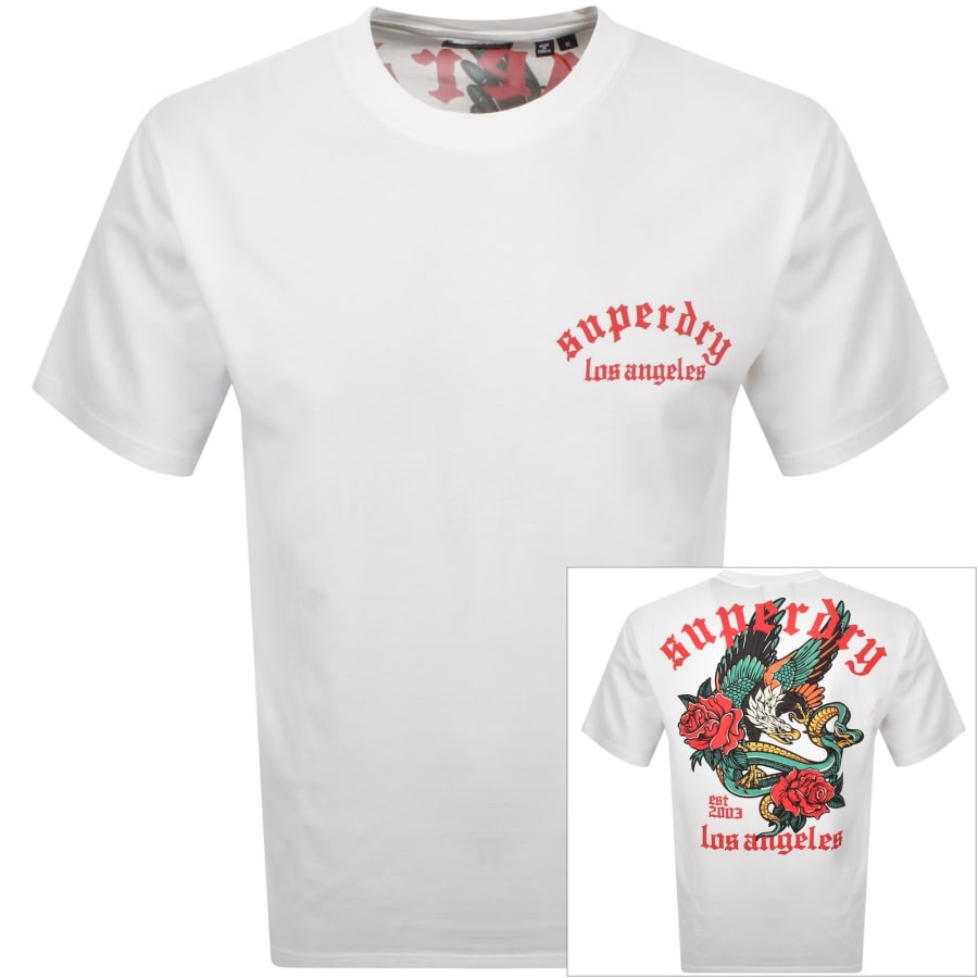 Image number 1 for Superdry Neo Trad Tattoo T Shirt White