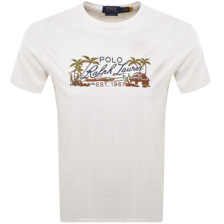 Image number 1 for Ralph Lauren Logo T Shirt Off White