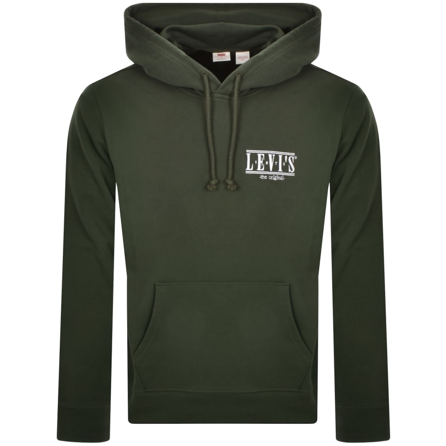 Image number 1 for Levis Relaxed Logo Hoodie Green