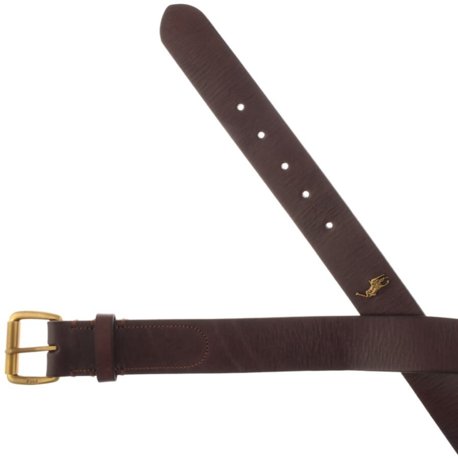 Image number 2 for Ralph Lauren Tumbled Leather Belt Brown