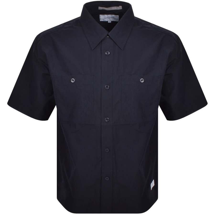 Image number 1 for Norse Projects Ivan Tech Poplin Shirt Dark Navy