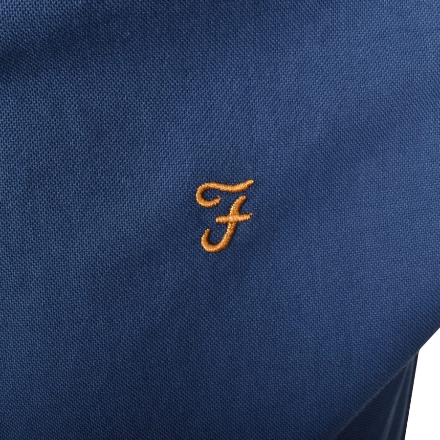 Image number 3 for Farah Brewer Slim Short Sleeve Shirt Blue