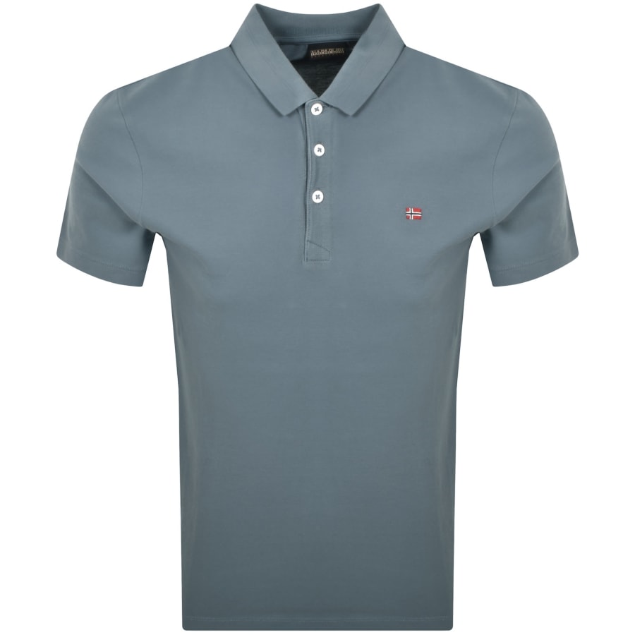 Image number 1 for Napapijri Ealis Short Sleeve Polo T Shirt Blue