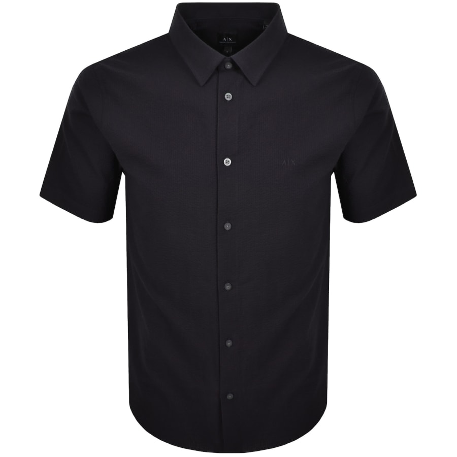 Image number 1 for Armani Exchange Textured Shirt Deep Navy
