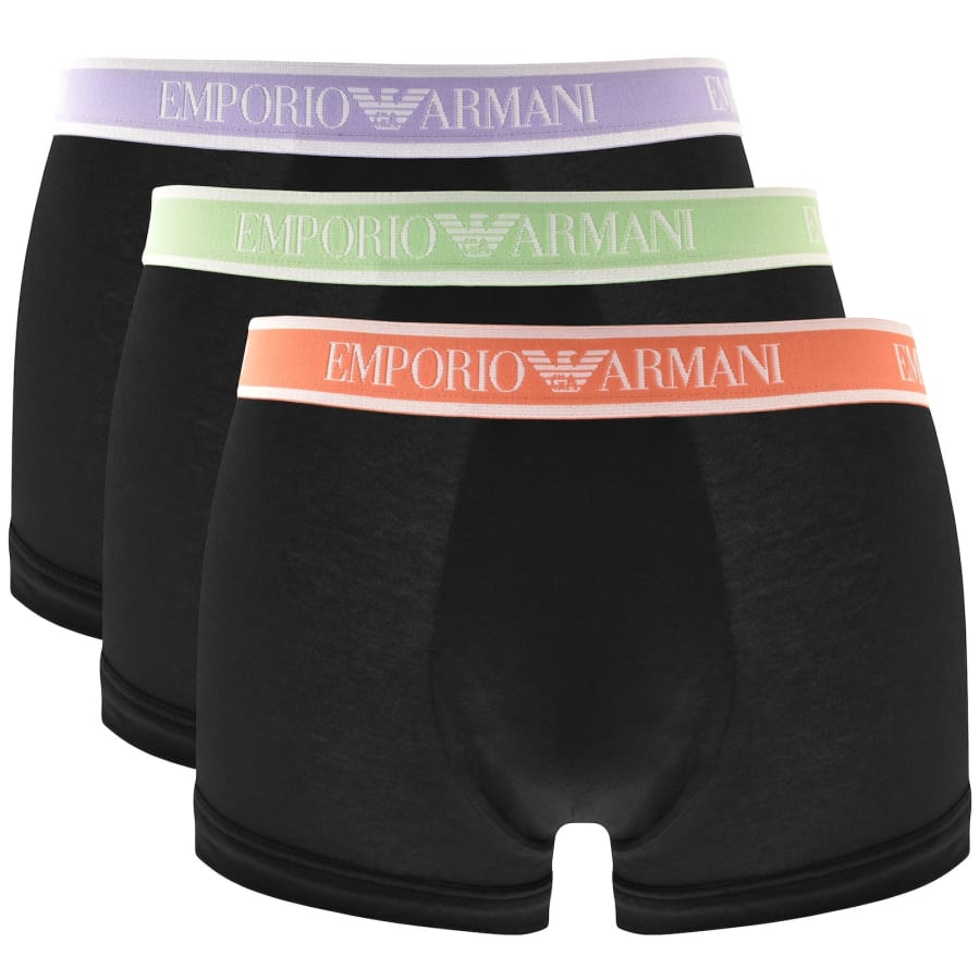 Image number 1 for Emporio Armani Underwear 3 Pack Trunks Black