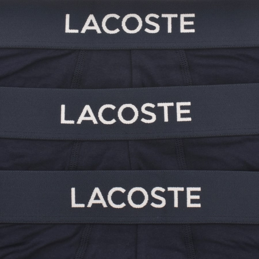Image number 3 for Lacoste Underwear 3 Pack Trunks Navy