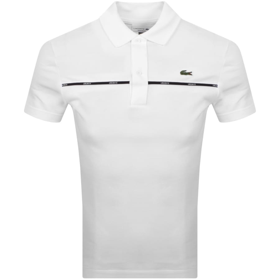 Image number 1 for Lacoste Piping Polo T Shirt White