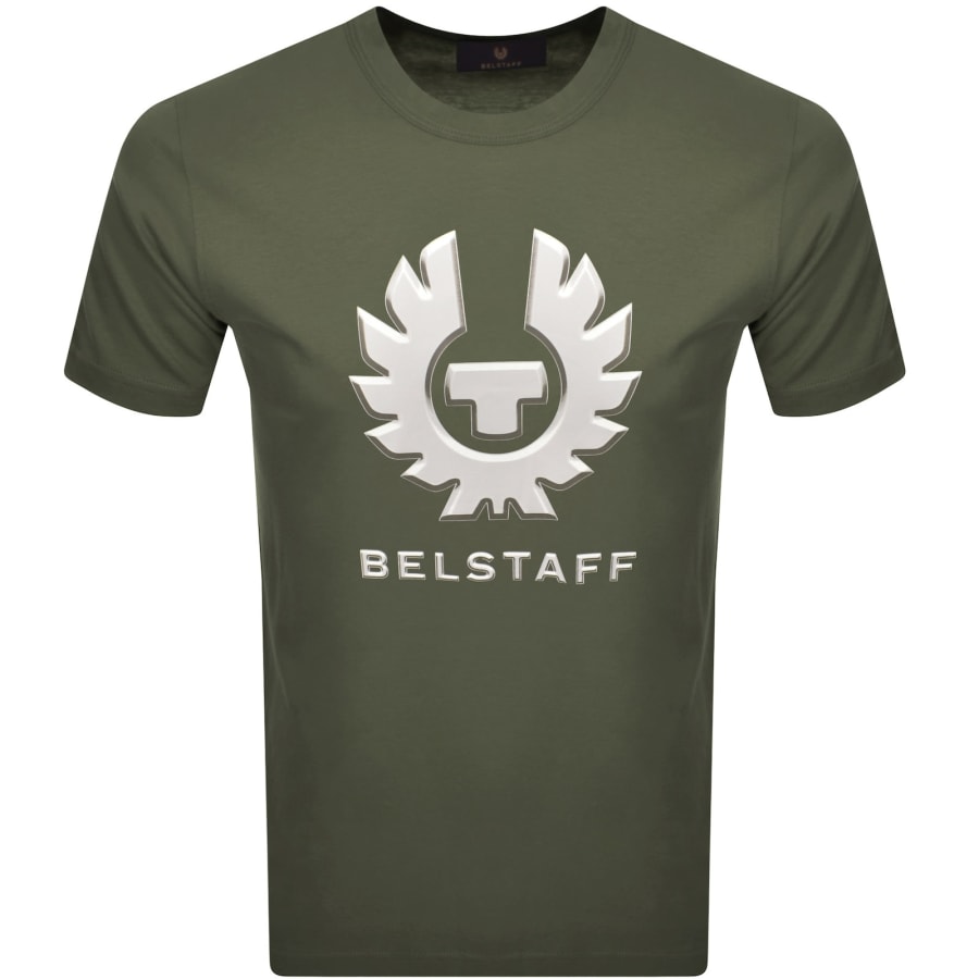 Image number 1 for Belstaff Liquify Graphic T Shirt Surplus Green