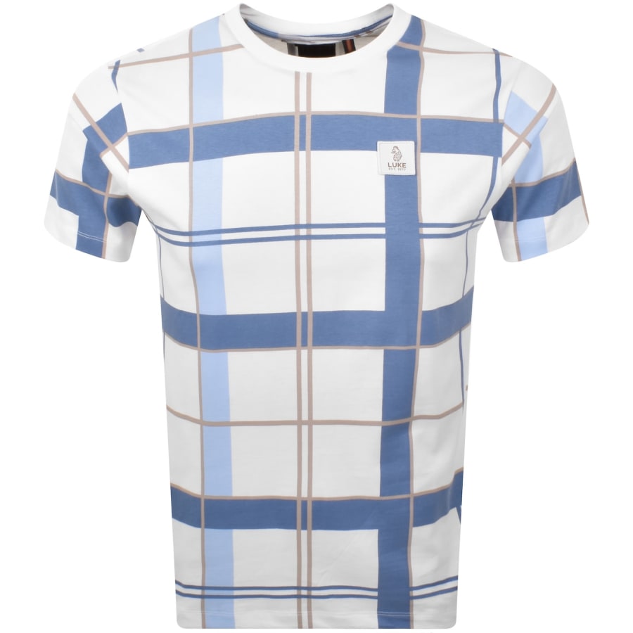 Image number 1 for Luke 1977 Birdoswald Check T Shirt White
