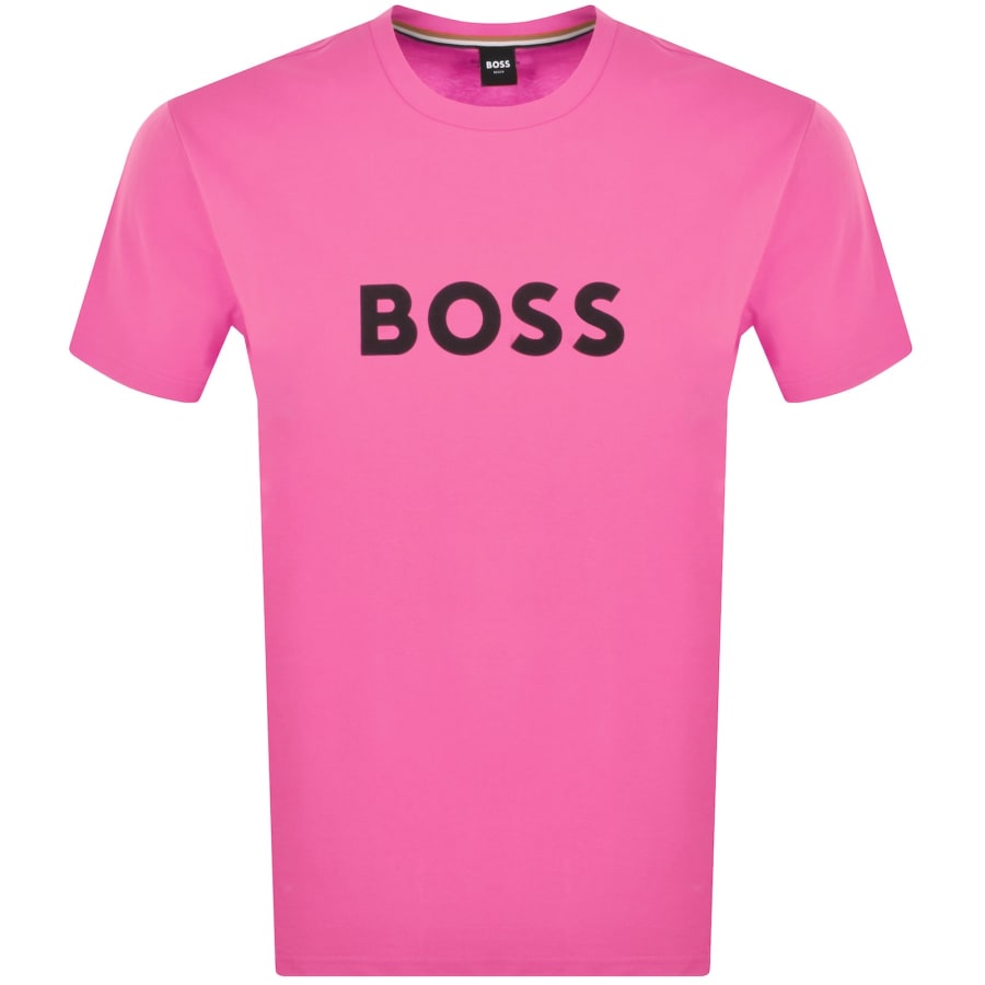 Image number 1 for BOSS Logo T Shirt Pink