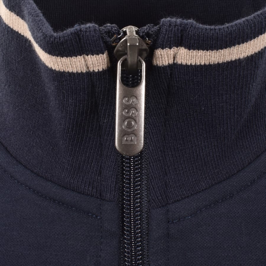Image number 4 for BOSS Full Zip Sweatshirt Dark Blue