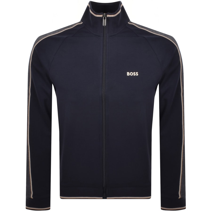 Image number 1 for BOSS Full Zip Sweatshirt Dark Blue
