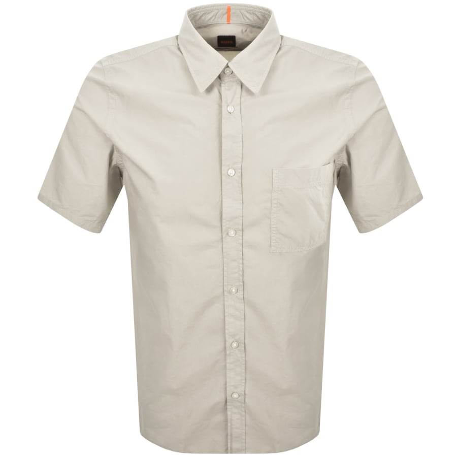 Image number 1 for BOSS Relegant 6 Short Sleeved Shirt Beige