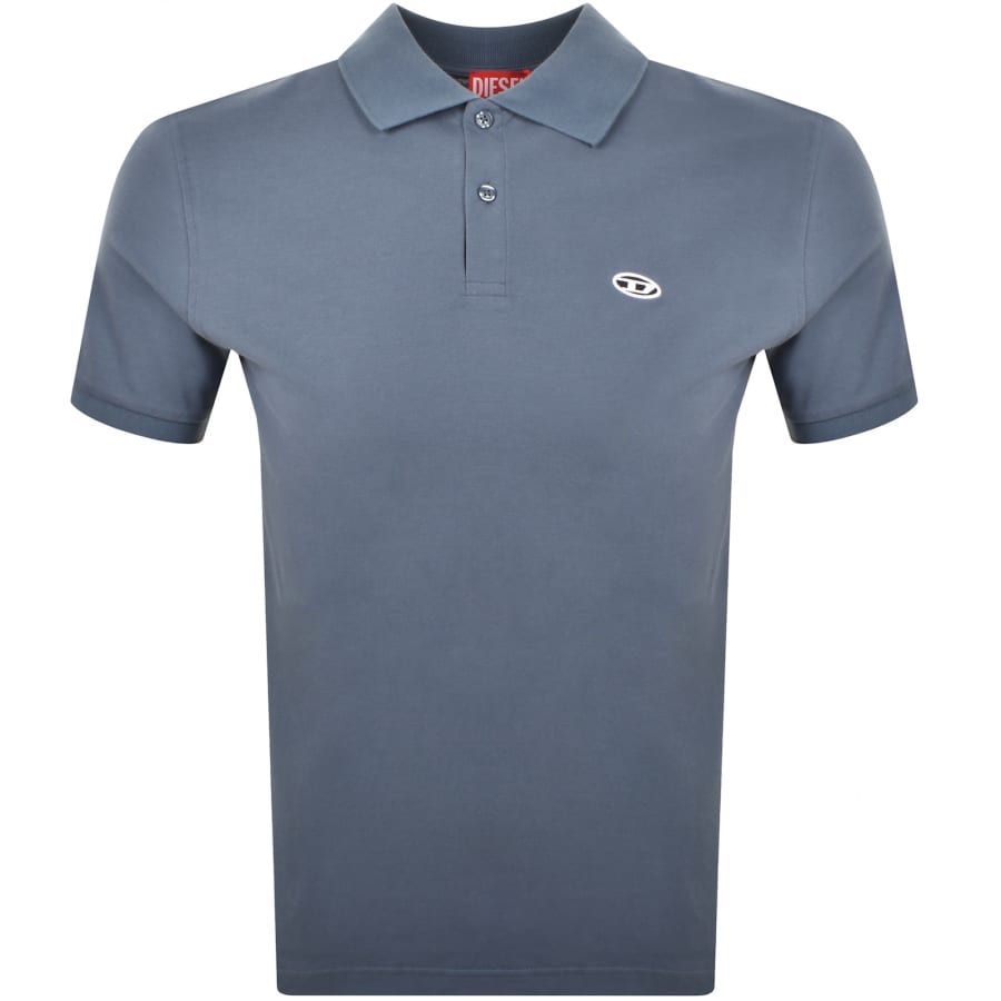 Image number 1 for Diesel Rejust D Oval Polo T Shirt Blue