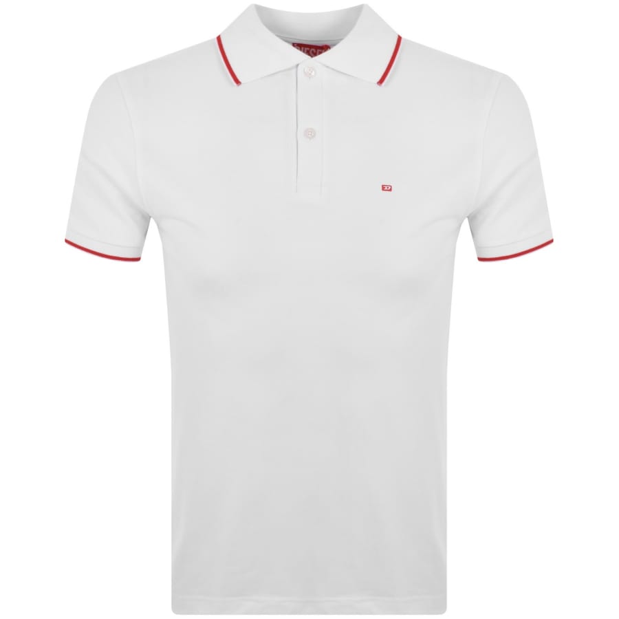 Image number 1 for Diesel T Ferry Microdiv Polo T Shirt White