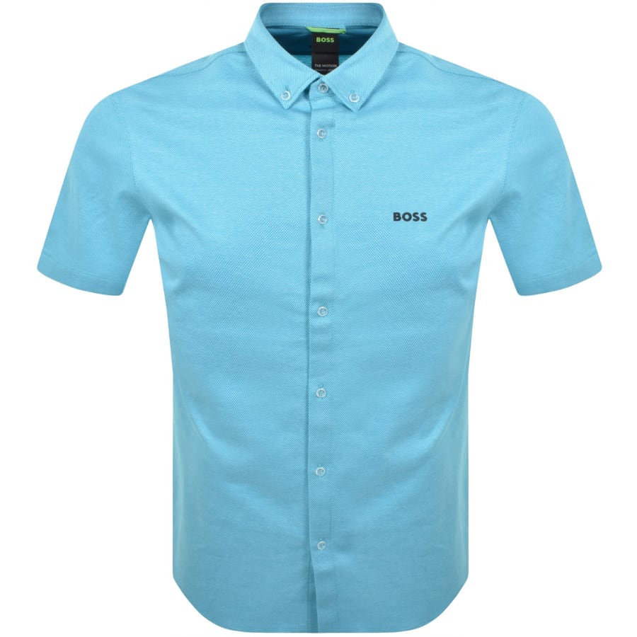 Image number 1 for BOSS B Motion Short Sleeve Shirt Blue
