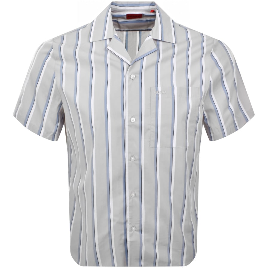 Image number 1 for HUGO Ellino Straight Fit Shirt Grey
