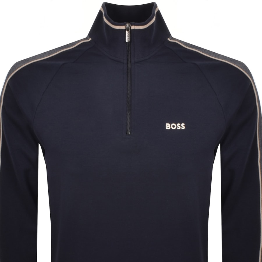 Image number 2 for BOSS Full Zip Sweatshirt Blue