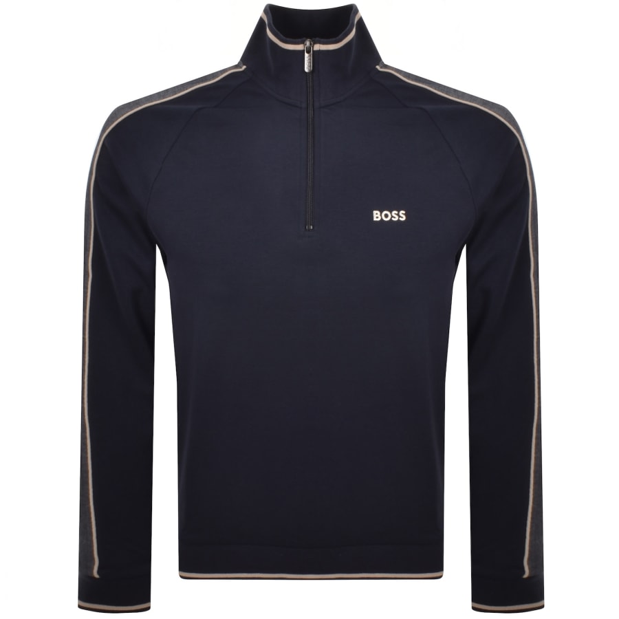 Image number 1 for BOSS Full Zip Sweatshirt Blue