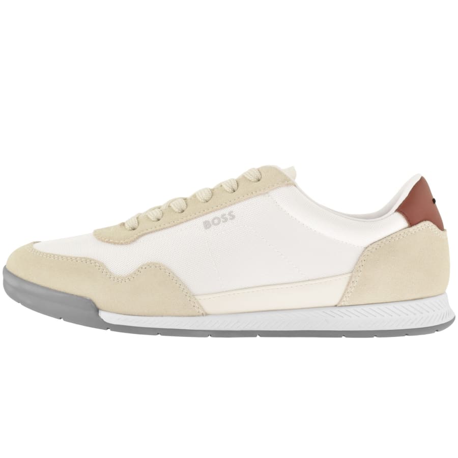 Image number 1 for BOSS Titanium Trainers Open White