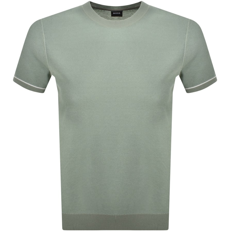 Image number 1 for BOSS H Jianluca Knit T Shirt Green