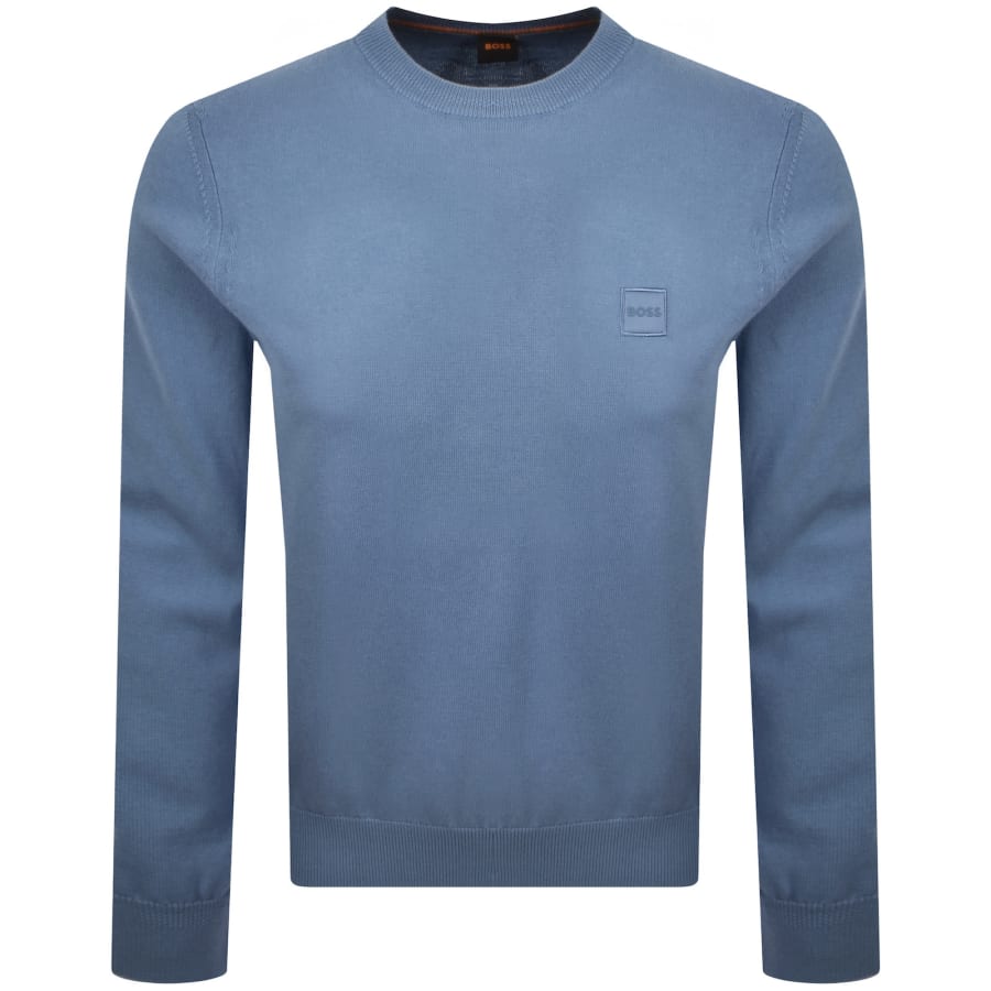 Image number 1 for BOSS Kanovano Knit Jumper Blue