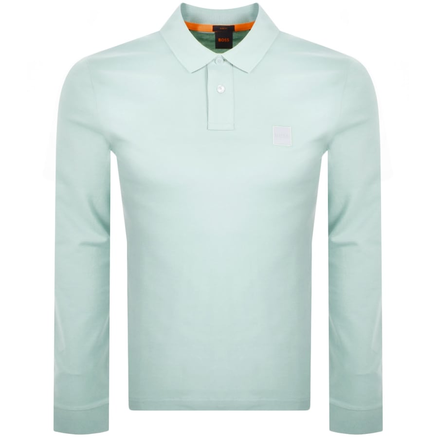 Image number 1 for BOSS Long Sleeve Passerby Polo T Shirt Green